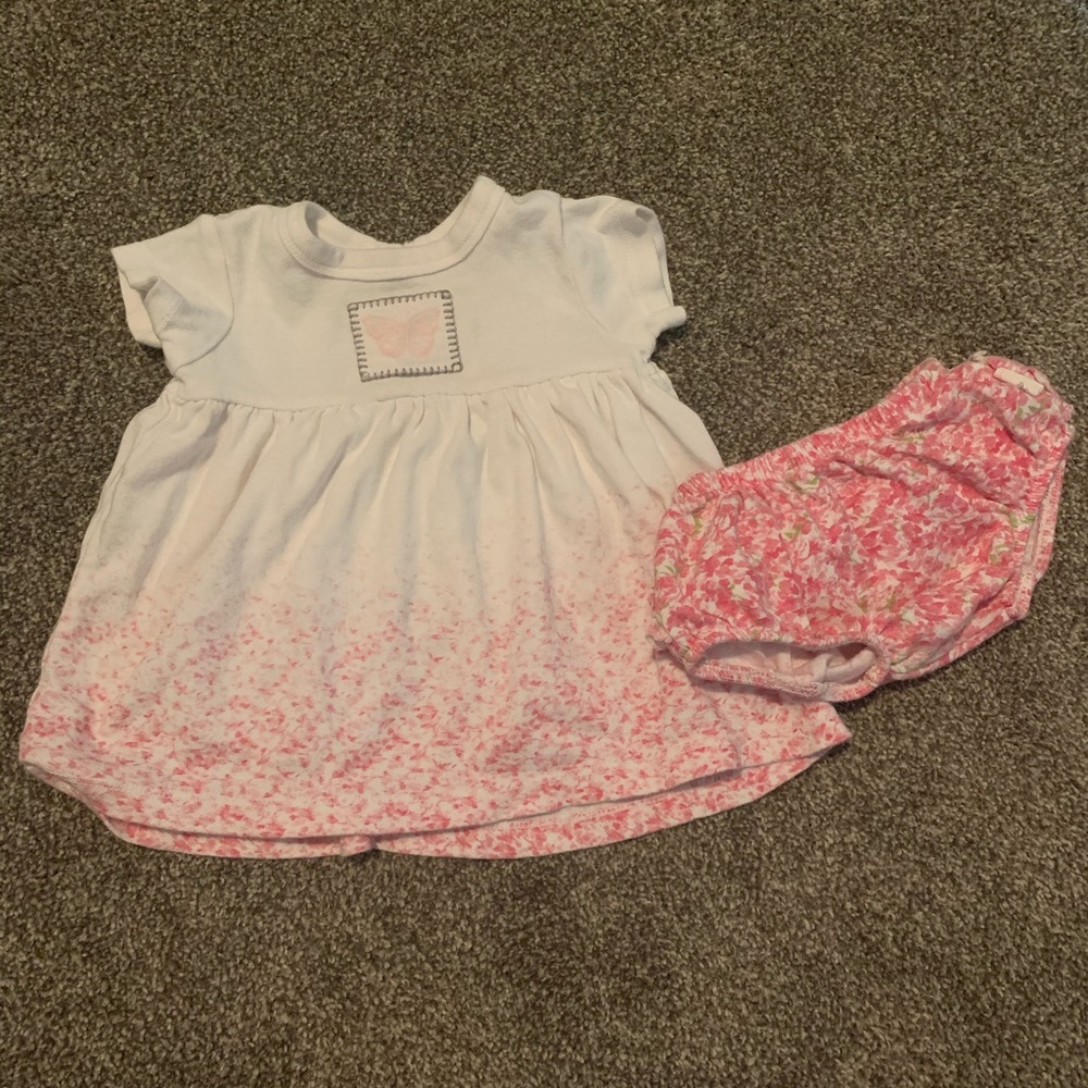 0-3 month Burts Bee’s dress Butterfly